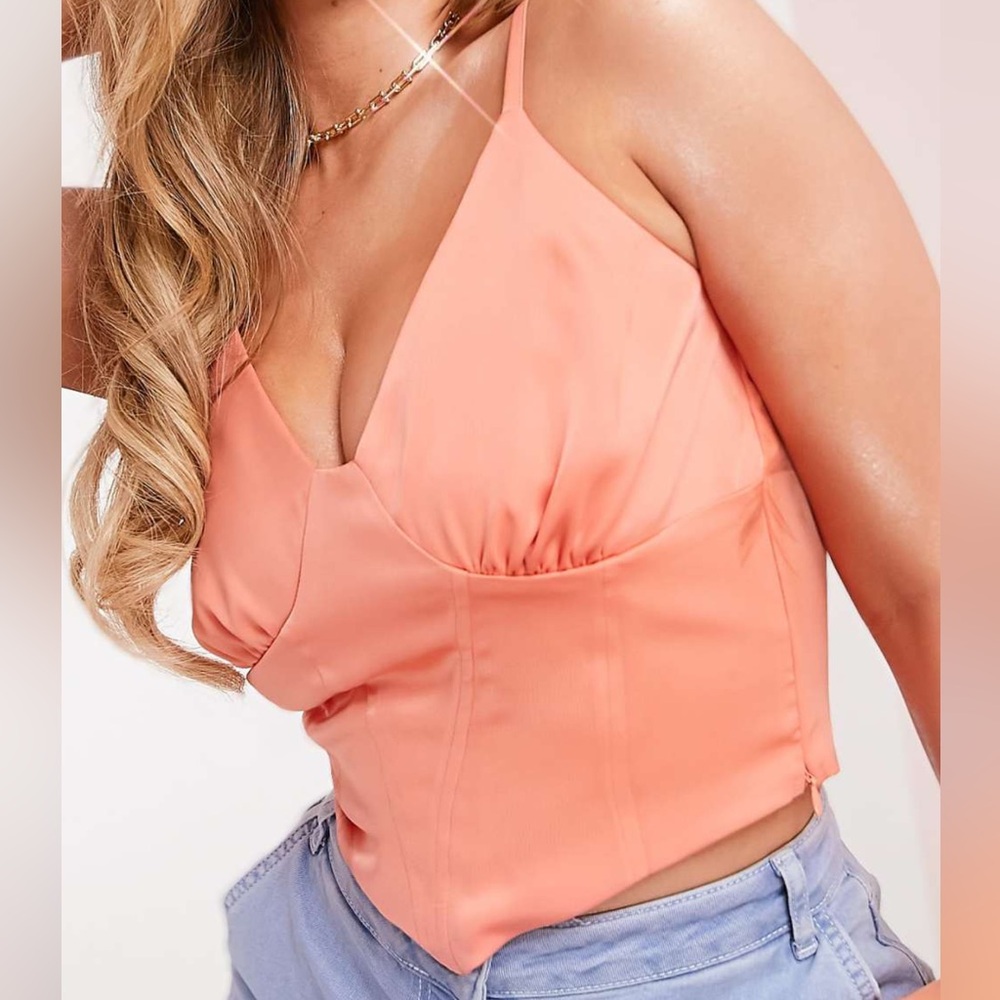 ASOS Design Coral Low Back Corset Tank size S